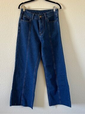 Western Cottage Rodeo High Waist Wide Leg Jeans Women’s Medium Blue